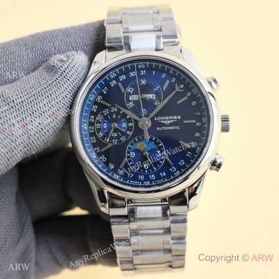 Copy Longines Master Collection Moonphase Deep Blue Face 40MM Watch